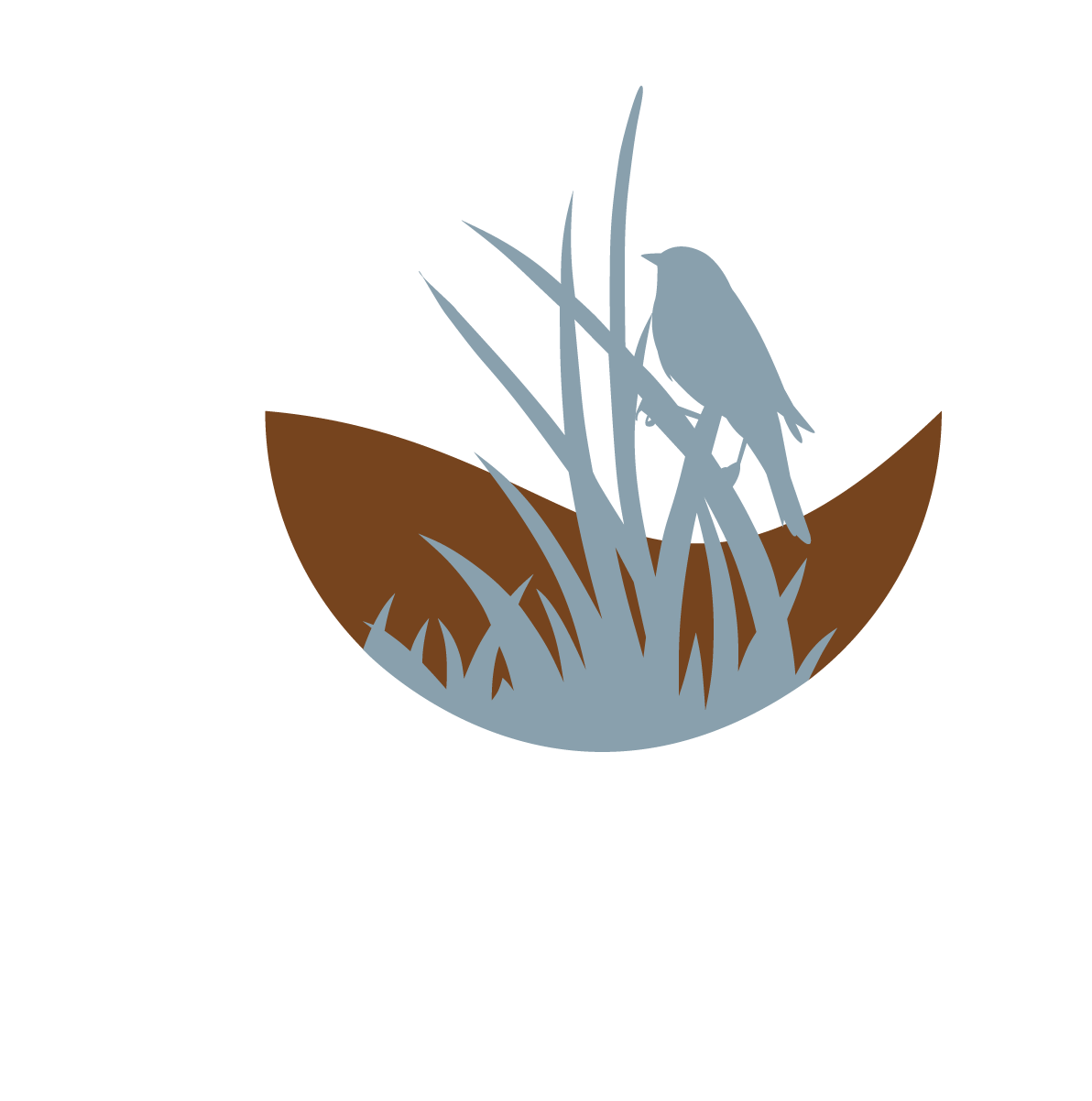 The image is a logo for "The Prairie Luxury Villas" featuring a bird and grass silhouette.